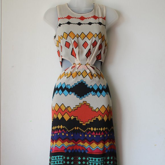 Zara Dresses Zara Colorful Abstract Dress Poshmark